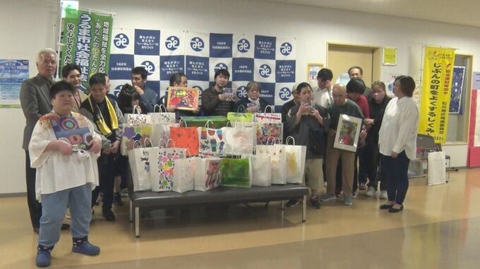 「支えられる側から支える側に」障害のある人のアート制作の収益からフードドライブに寄付　うるま市|TBS NEWS DIG