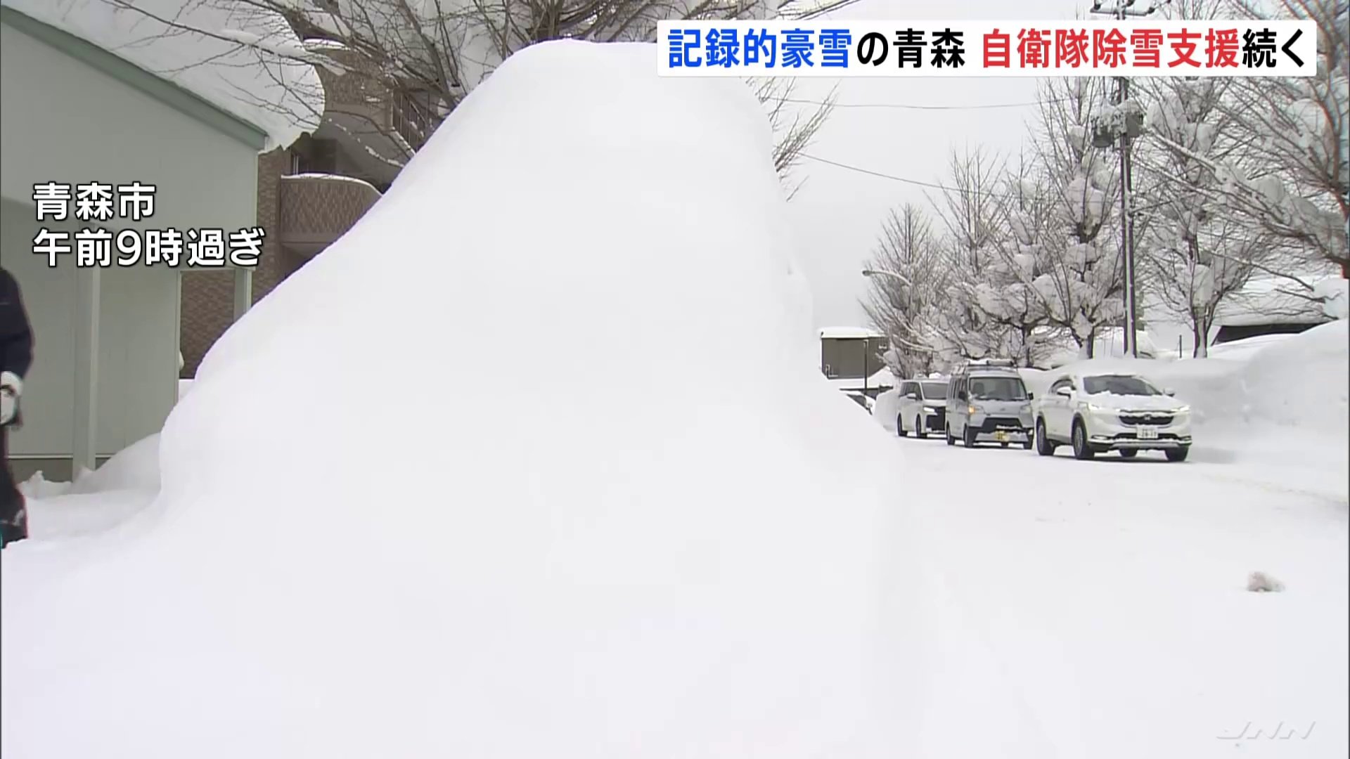 記録的豪雪 自衛隊の除雪支援続く青森県「家がつぶれるところあると