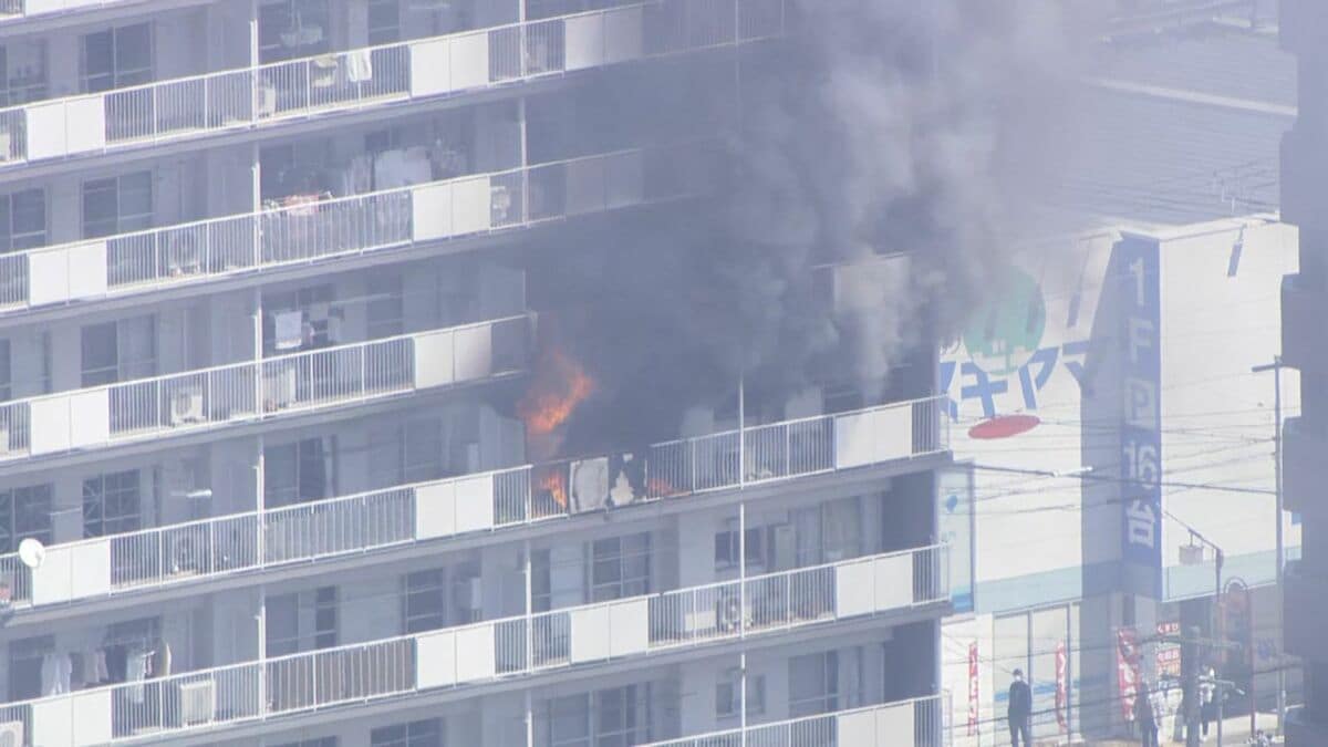 【速報】名古屋･瑞穂区でマンション火災 けが人など不明 ｢黒煙が出ている｣と消防に通報
