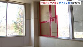 小学校校舎にクマ1頭侵入　児童登校前でけが人なくクマはすでに校舎の外に　窓ガラス割って逃げたか　岩手・花巻市|TBS NEWS DIG