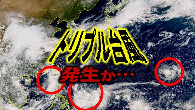 【トリプル台風情報】3つも“台風のたまご”＝熱帯低気圧が…　すべて19日には『新たな台風』になるか　うち1つは日本方面に向かう進路…　今後の進路・勢力は？【雨風シミュレーション・気象庁最新情報】|TBS NEWS DIG