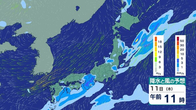 【気象情報】大雨に雷、突風…西日本～北日本では１１日、土砂災害に厳重に警戒を（気象庁）［全国の雨と風のシミュレーションを見る］|TBS NEWS DIG