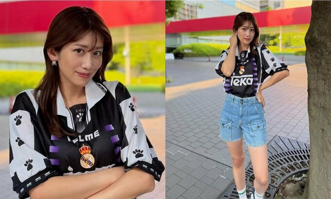 【 中川安奈 】 「W杯ということで、古着×サッカーの組み合わせ」　投稿写真に反響　「綺麗で可愛い」「かっこいい」|TBS NEWS DIG