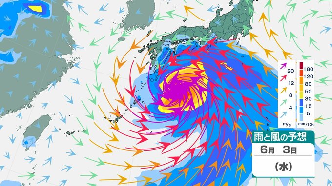 【台風情報】台風6号(チャンミー)が週明け沖縄を通過し本州へ接近か⋯中心気圧は950hPaまで発達予想　大雨と暴風に注意【雨風シミュレーション】|TBS NEWS DIG