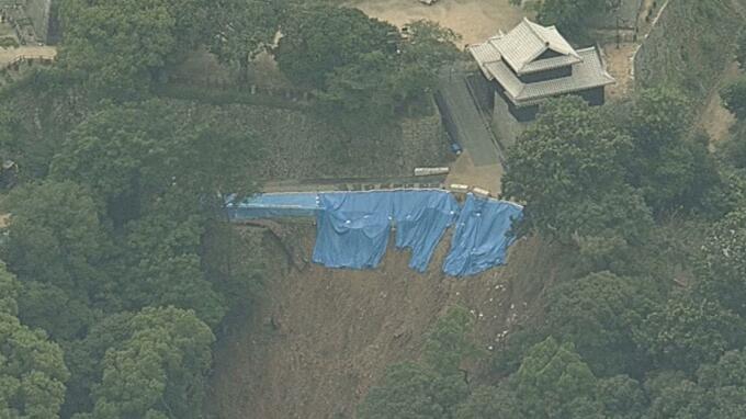 松山の城山で土砂崩れ 市と文化庁の認識にずれ 市は「国の史跡なので文化庁の許可が必要」 文化庁は「緊急時は相談だけで工事認める」 　|　愛媛のニュース - Nスタえひめ｜あいテレビは6チャンネル