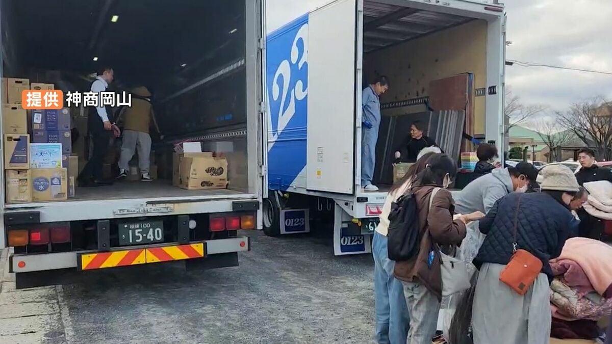 運送業者がSNSで呼びかけ」2000人から届けられた支援物資を乗せ
