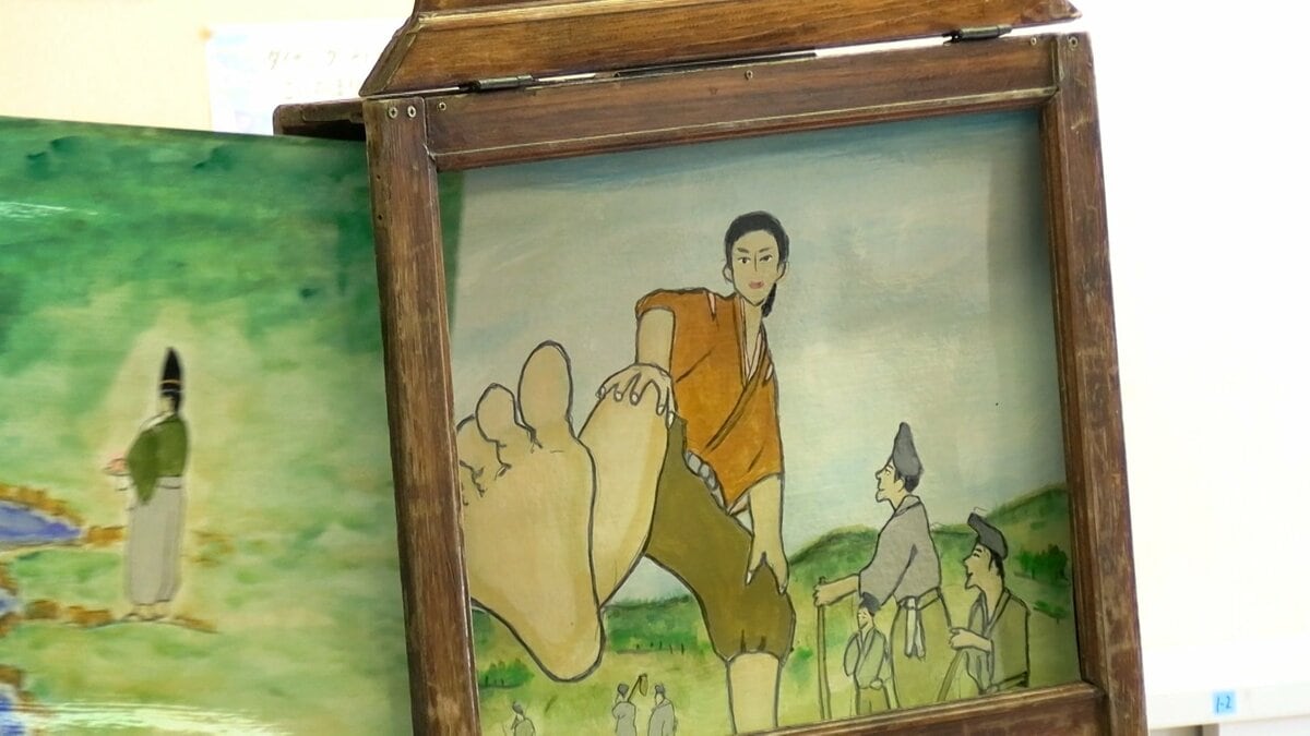 水彩画 】昭和の子ども達 紙芝居 木製額入り 【公式通販】