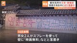 韓国の観光名所「景福宮」で落書き相次ぐ　スプレーを使って壁に「映画無料」など|TBS NEWS DIG
