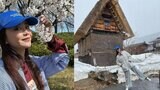 【観月ありさ】　「同じ日なのに春から真冬へ逆戻り。雪深くてビックリ」　1日で“春の桜”と“雪の白川郷”を楽しむ|TBS NEWS DIG