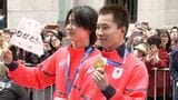 TEAM JAPAN応援感謝パレード　木村葵来選手ら岡山ゆかりの選手4人も笑顔で参加【岡山】|TBS NEWS DIG
