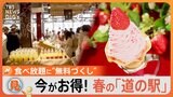 100種類超え!限定いちごスイーツに…焼き立てパンが“無料”!?行くなら今!進化が止まらない道の駅!|TBS NEWS DIG