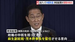 内閣改造　麻生副総裁・茂木幹事長を留任させる意向　森山選対委員長を要職に起用する方向で検討| TBS CROSS DIG with Bloomberg
