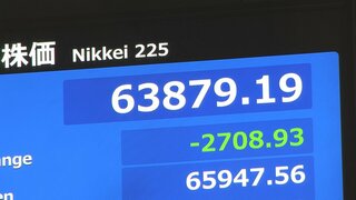 【速報】週明けの日経平均株価　一時2700円超の下落| TBS CROSS DIG with Bloomberg