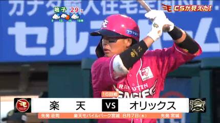 7/6 楽天対オリックス 7日楽天イーグルス】 オリックスに逆転で3連勝 3位オリックスと2.5