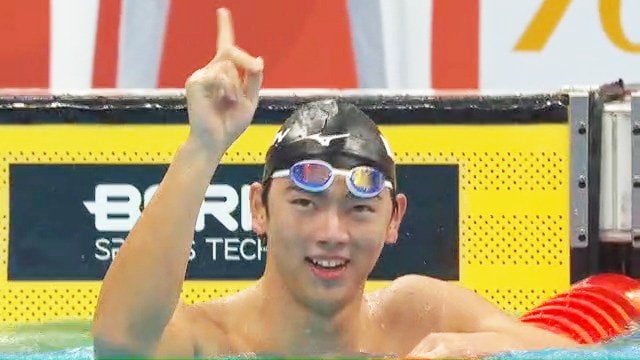 光永翔音が50秒56の日本新で金メダル ！ 「日本の皆様の前で出せてとても嬉しい」松元克央も銅、男子100mバタフライはダブル表彰台【アジア大会】|TBS NEWS DIG
