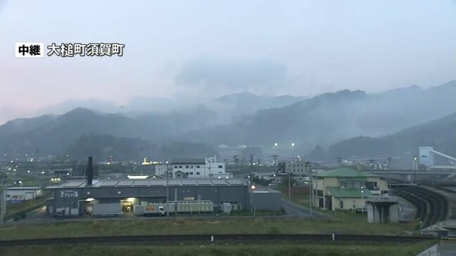大槌町の防潮堤から中継　山林火災発生から6日目　岩手|TBS NEWS DIG