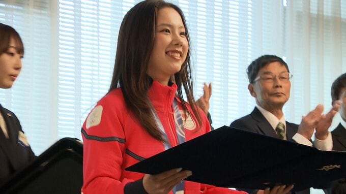 吉田唄菜選手に “岡山県県民栄誉賞”　冬季五輪フィギュアスケート団体で銀メダル「勇気や感動をお届けできたらいいな」【岡山】|TBS NEWS DIG