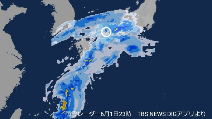 【台風2号・大雨情報】あす6月2日  西日本から東日本の広い範囲で非常に激しい雨か　土砂災害・浸水・河川の増水・氾濫に警戒を【雨雲レーダー1時間おき】|TBS NEWS DIG
