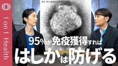 【はしかは1人から約10人～20人にうつる】遠くまで漂い少量のウイルスでも感染する／ワクチン接種を2回：免疫獲得が90%では感染拡大、95%以上で防げる／感染症専門医・上原由紀【1on1Health】| TBS CROSS DIG with Bloomberg