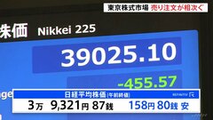 東京株式市場　売り注文相次ぐ　トランプ氏勝利できのう1000円以上値上がりの反動| TBS CROSS DIG with Bloomberg