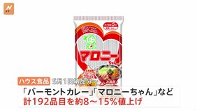 ハウス食品「バーモントカレー」「マロニーちゃん」「フルーチェ」など203品目値上げ&nbsp;今年5月以降|TBS NEWS DIG