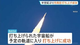 打ち上げ成功　半世紀ぶり月周回の有人宇宙船　6日目に月の裏側に達する予定、人類到達の最も遠い地点更新の見通し|TBS NEWS DIG