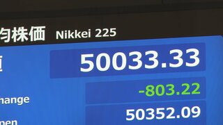 日経平均株価一時800円超下落　半導体関連株が重しに| TBS CROSS DIG with Bloomberg