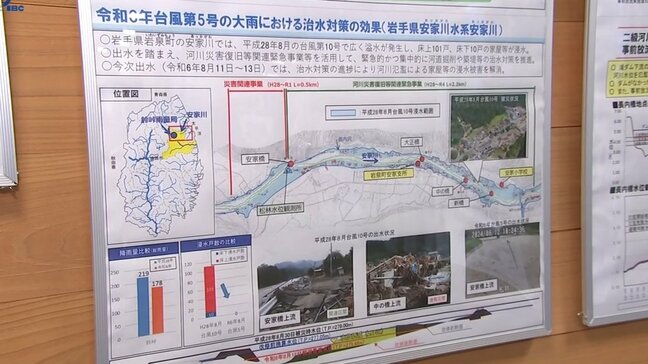 国、県、市町村、企業団体が協力して河川の氾濫被害を軽減させる「流域治水」の効果紹介する岩手県のパネル展|TBS NEWS DIG