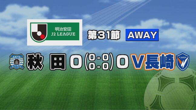 Ｊ2サッカーV・ファーレン長崎は秋田とスコアレスドロー|TBS NEWS DIG