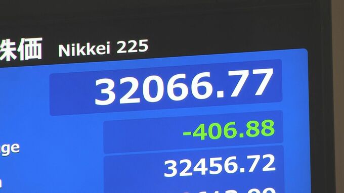 日経平均400円超下げ　半導体関連株に売り注文集まる