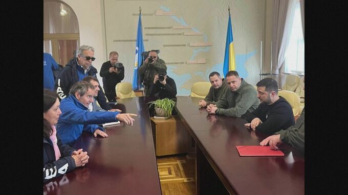 IAEA・グロッシ事務局長　ザポリージャでゼレンスキー大統領と会談|TBS NEWS DIG