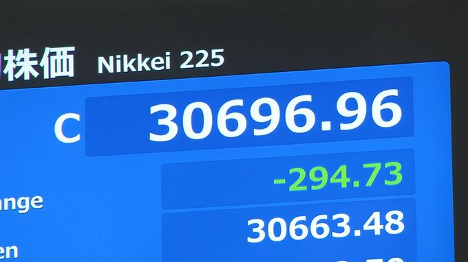 日経平均終値294円安　中東情勢の先行き懸念から売り注文膨らむ