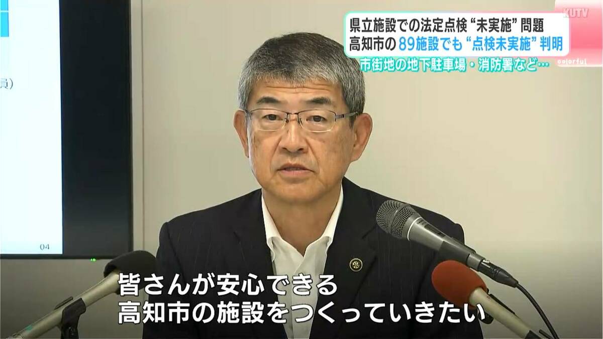 89施設で法定点検が実施されておらず…地下駐車場など20年以上未実施のところも【高知】