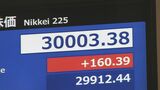 【速報】日経平均株価が3万円突破 2021年9月以来、1年8か月ぶり 業績好調企業などに買い注文広がる|TBS NEWS DIG
