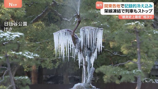 【強烈寒気】関東各地で観測史上最低気温　栃木・鹿沼は－11.7℃　東京・八王子は－8.8℃　交通機関に影響も|TBS NEWS DIG