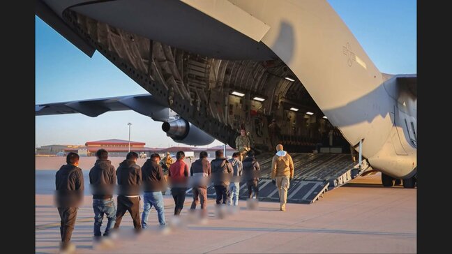 トランプ政権が不法移民の強制送還を開始　軍用機も使用　トランプ大統領「悪質な犯罪者を排除」|TBS NEWS DIG