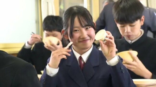 「良い思い出ができた」中学最後の給食にハーゲンダッツ ふるさと納税の寄付金活用で、卒業前のスペシャルランチ 愛媛県・松前町|TBS NEWS DIG