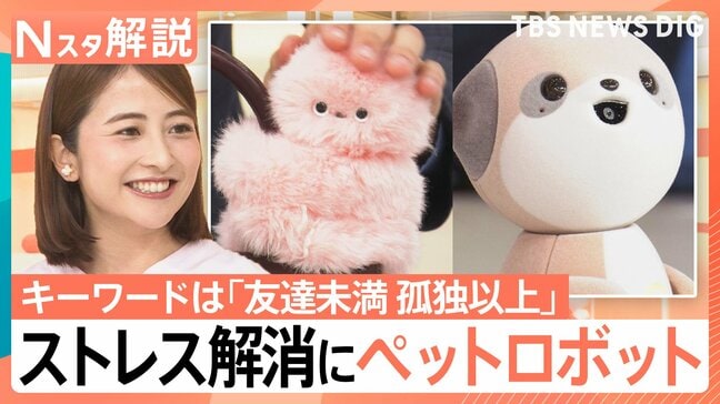 孤独は嫌…でもストレスなしのコミュニケーションをとりたい!「友達未満 孤独以上」のペットロボット【Nスタ解説】|TBS NEWS DIG
