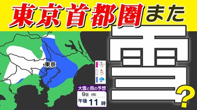 【東京首都圏 ３月にまた雪か？】寒気南下  寒の戻り「冬型の気圧配置」【雪シミュレーション８日（日）～１２日（木）】／ 関東各都市の週間予報】東京・神奈川・埼玉・千葉・群馬・茨城・栃木・山梨・長野|TBS NEWS DIG