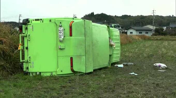 田んぼに転落したパッカー車の下敷きに　駐車中に動き出し止めようとした男性死亡【岡山】|TBS NEWS DIG