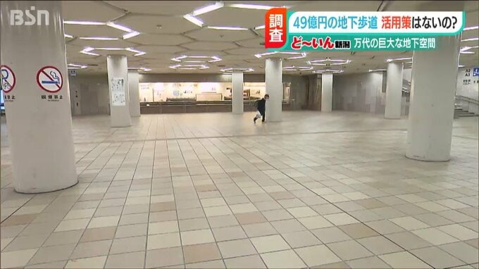 巨大な“穴”?!  総事業費49億円地下歩道 「基本的には道路なので…」有効活用に立ちはだかるハードル　|　新潟のニュース・天気｜BSN NEWS｜BSN新潟放送