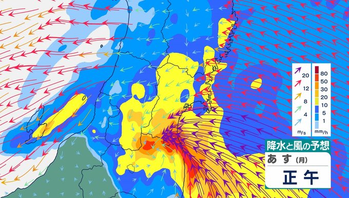 【大雨情報】7日の宮城県内は各地で大雨に　当初予想より悪化し朝から夕方は線状降水帯発生のおそれも　平年の9月1か月分の雨が1日で降る可能性　ハザードマップなどで避難行動確認を（6日午後5時現在）【雨風シミュレーション6日夜～8日未明】　|TBS NEWS DIG