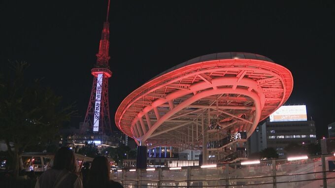 キンプリ脱退 平野紫耀さんの再出発応援で“真っ赤にライトアップ”  名古屋の中部電力 MIRAI TOWER ファンの有志が企画 オアシス21も深紅に|TBS NEWS DIG