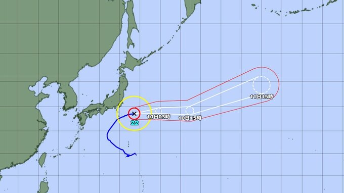 【台風情報】台風22号(ハーロン)は "非常に強い勢力" のまま関東の南東を進む　最大瞬間風速60メートル予報　このあとの勢力と進路を詳しく　今後の天気を画像で　進路予想　気象庁|TBS NEWS DIG