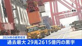 【速報】2024年の経常収支 29兆2615億円の黒字 過去最大|TBS NEWS DIG