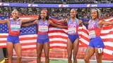 女子4×100mリレー、アメリカが3連覇！最速女王・M.ジェファーソン ウッデンは3冠達成　ジャマイカは銀【世界陸上】|TBS NEWS DIG