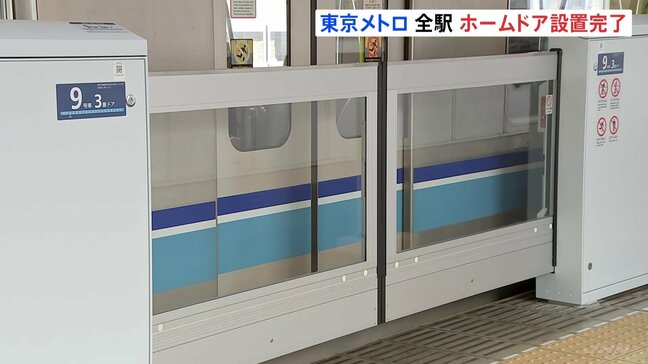 東京メトロ全180駅でホームドア整備完了　千葉・原木中山駅での運用開始受け　整備の広がりとともに転落事故も減少|TBS NEWS DIG