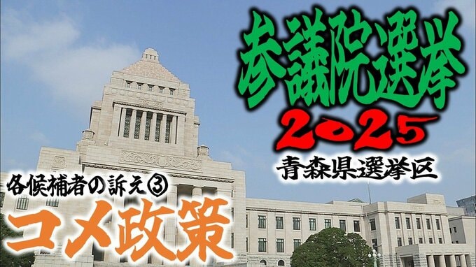 【青森県選挙区】各候補の訴えは…　③コメ政策【参議院選挙2025】|TBS NEWS DIG