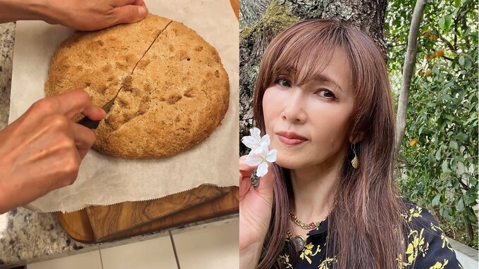 【工藤静香】「あちっ！」焼きたて手作りパンにワクワク　「今回は林檎とトマト」手作り酵母も活用　「焼きたてを半分食べてしまった！笑」|TBS NEWS DIG