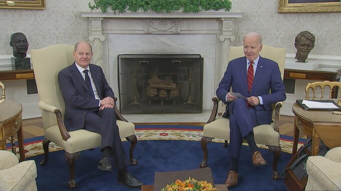 バイデン米大統領とショルツ独首相がウクライナ支援を協議　アメリカは橋を架ける装備を提供へ|TBS NEWS DIG